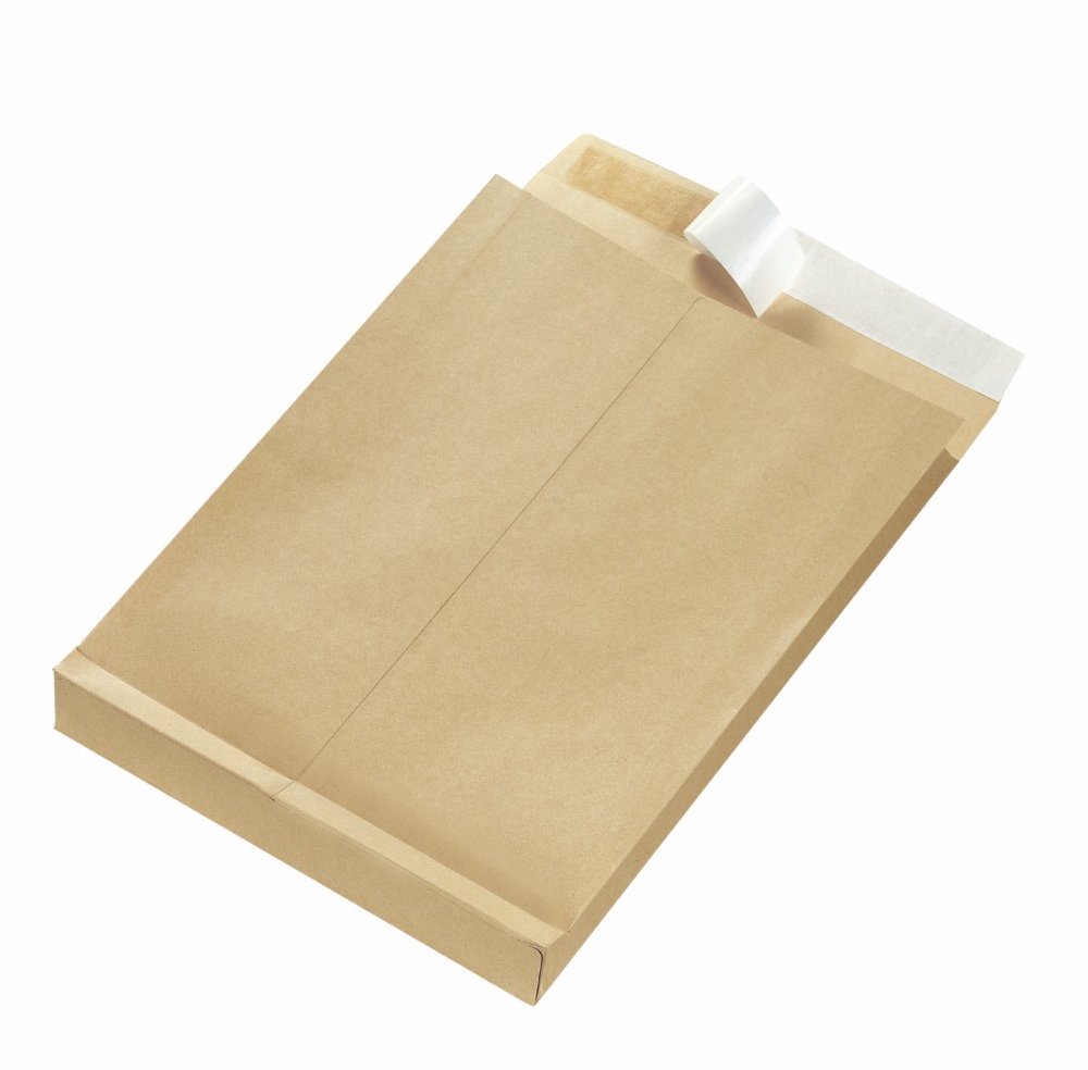 Koperta rozszerzana NC, C4, z paskiem HK, 25 sztuk, brązowy