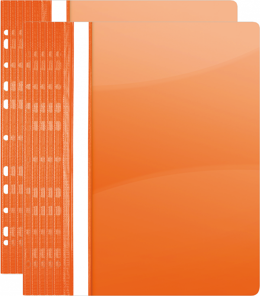 10x Skoroszyt plastikowy oczkowy Donau, A4, do 200 kartek, pomarańczowy