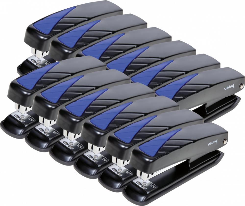 12x Zszywacz Viking, do 20 kartek, czarny