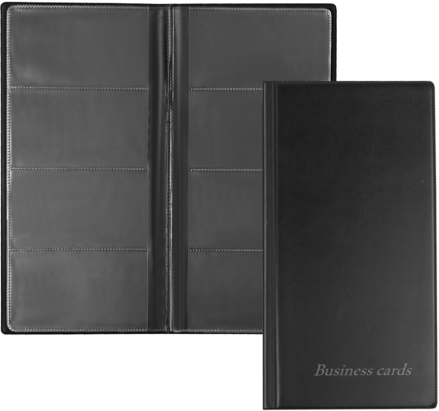 Wizytownik Biurfol, na 96 wizytówek, czarny