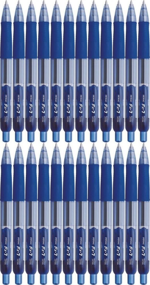 24x Długopis żelowy Penac, FX7, 0.7mm, niebieski