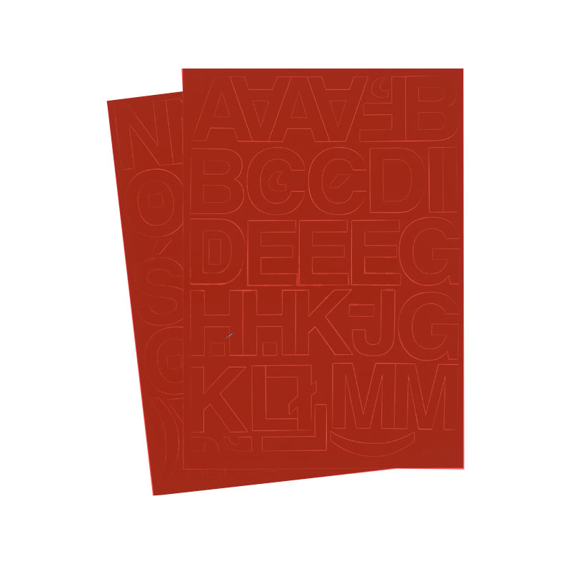 Litery samoprzylepne, 4 cm, 1 arkusz, czerwony