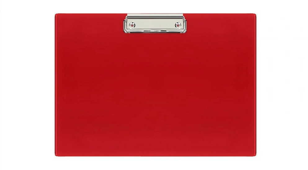 Clipboard Biurfol, A4, klip po dłuższym boku, czerwony