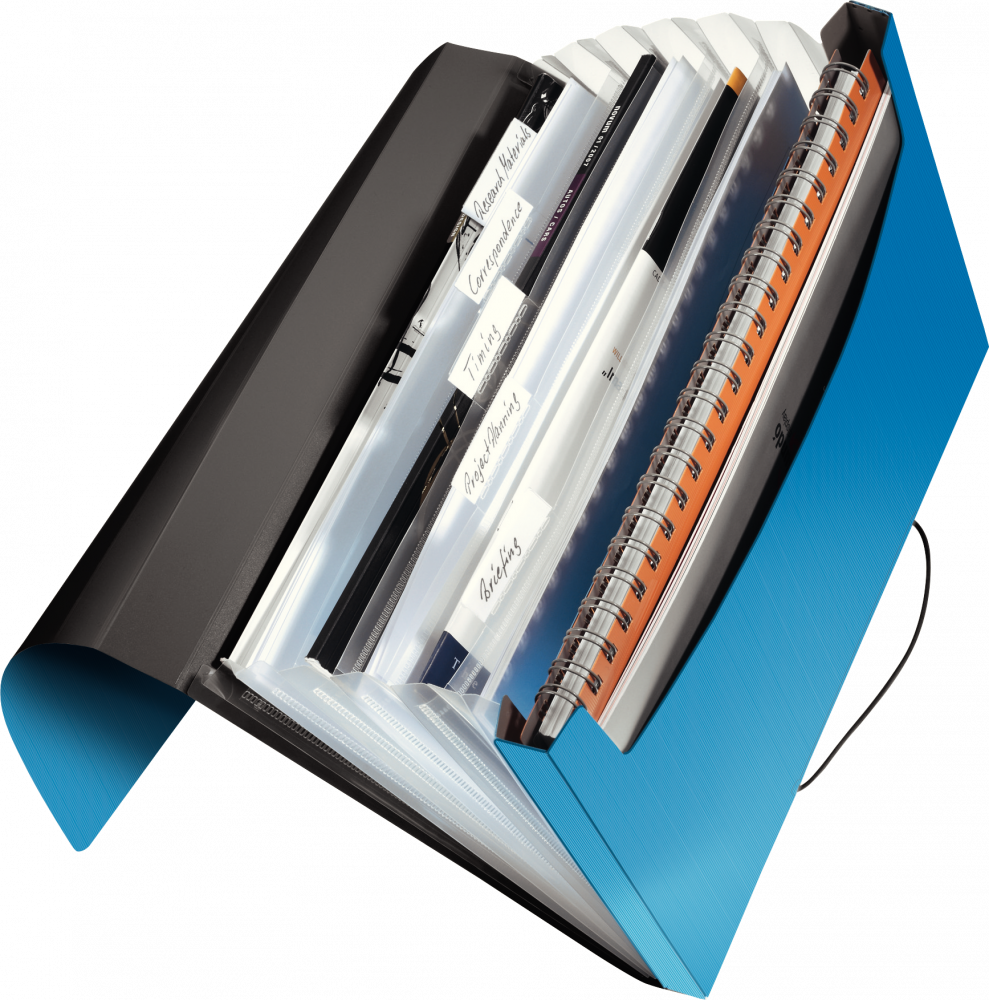 Teczka z przegródkami Leitz Solid, A4, 6 przegródek, jasnoniebieski