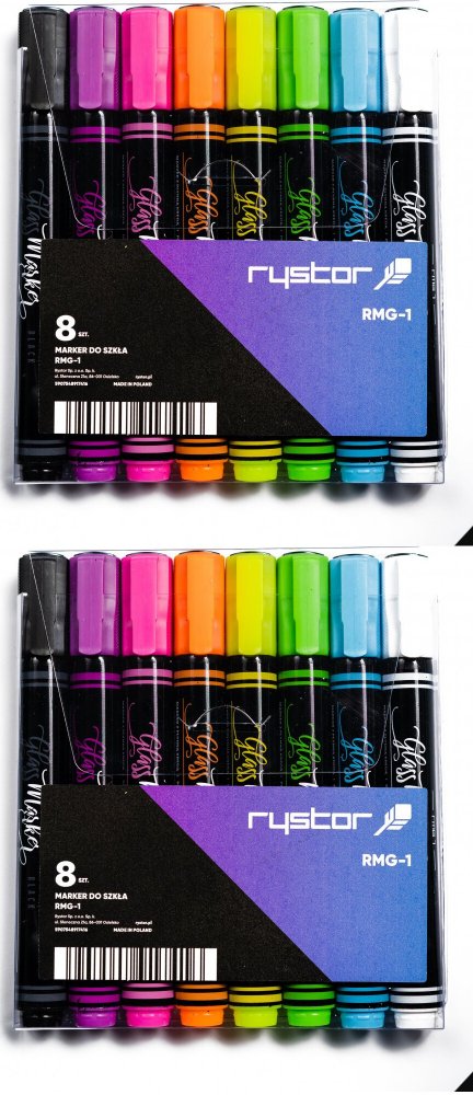 2x Marker kredowy Rystor RMG-1, 4mm, 8 sztuk, mix kolorów