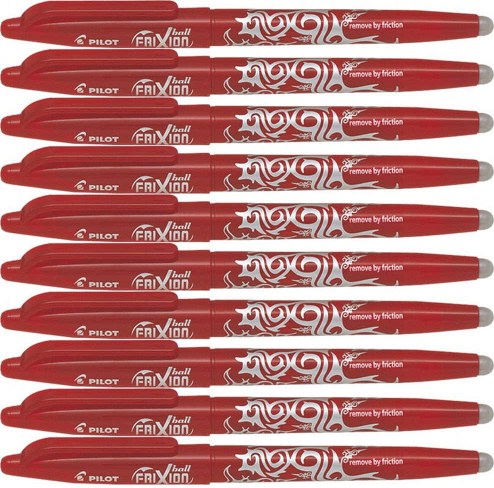 10x Pióro kulkowe wymazywalne Pilot Frixion Ball, 0.7mm, czerwony