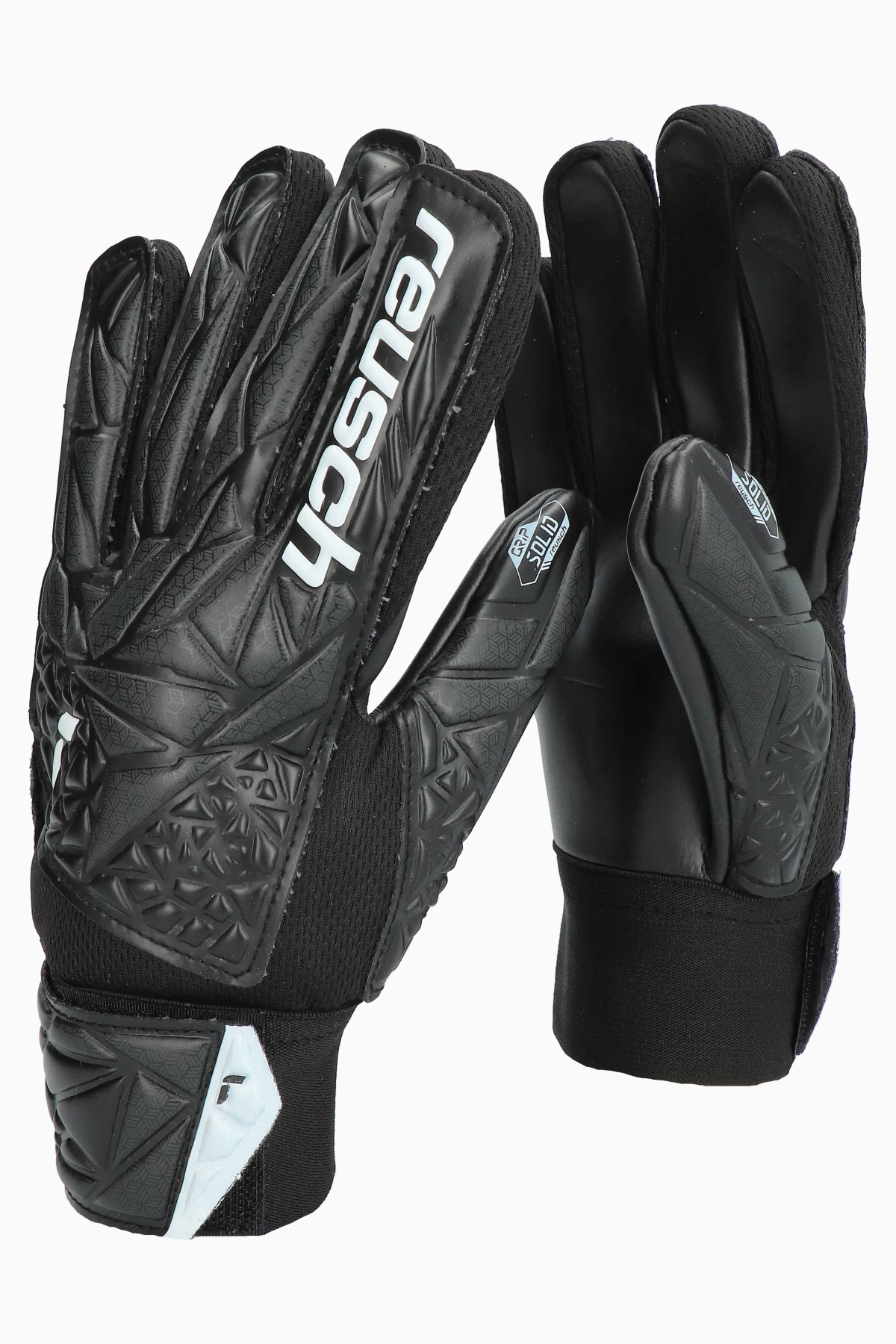 Rękawice Reusch Attrakt Starter Solid Finger Support Junior - Czarny