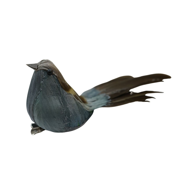 Ptaszki na klipsie ciemno niebieskie 12 cm 2 szt dekoracyjne