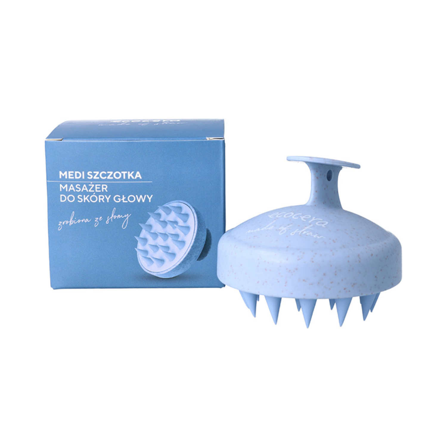 Ecocera - szczotka do skóry głowy, niebieska, 1 sztuka