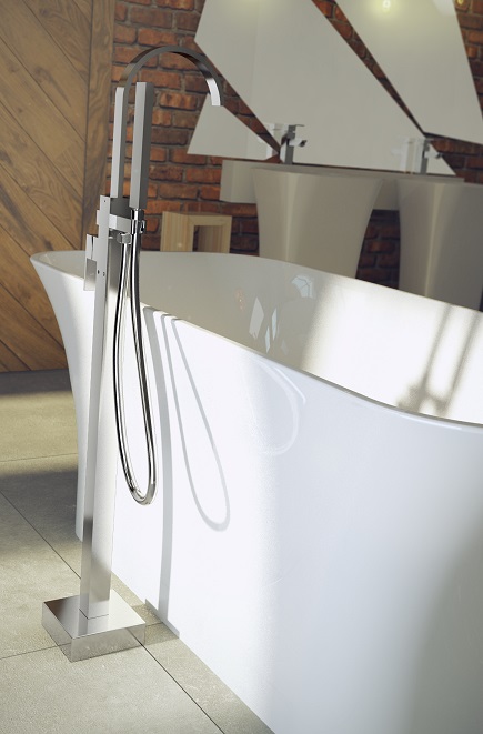 Besco Modern II bateria wannowo-prysznicowa wolnostojąca chrom BW-MII-CH