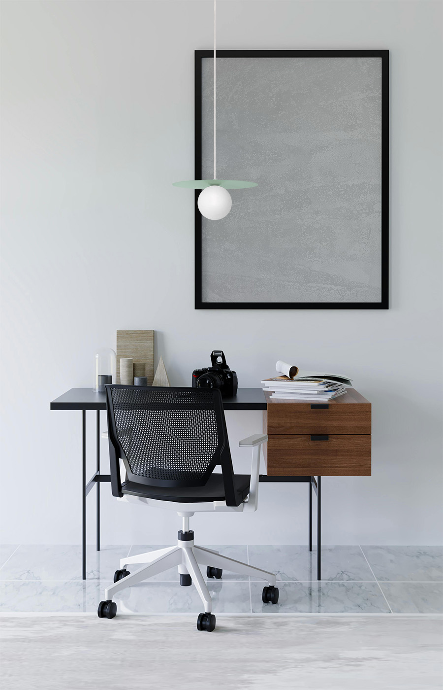 Kaja Robin lampa wisząca 1x10 W biała-miętowa K-5451