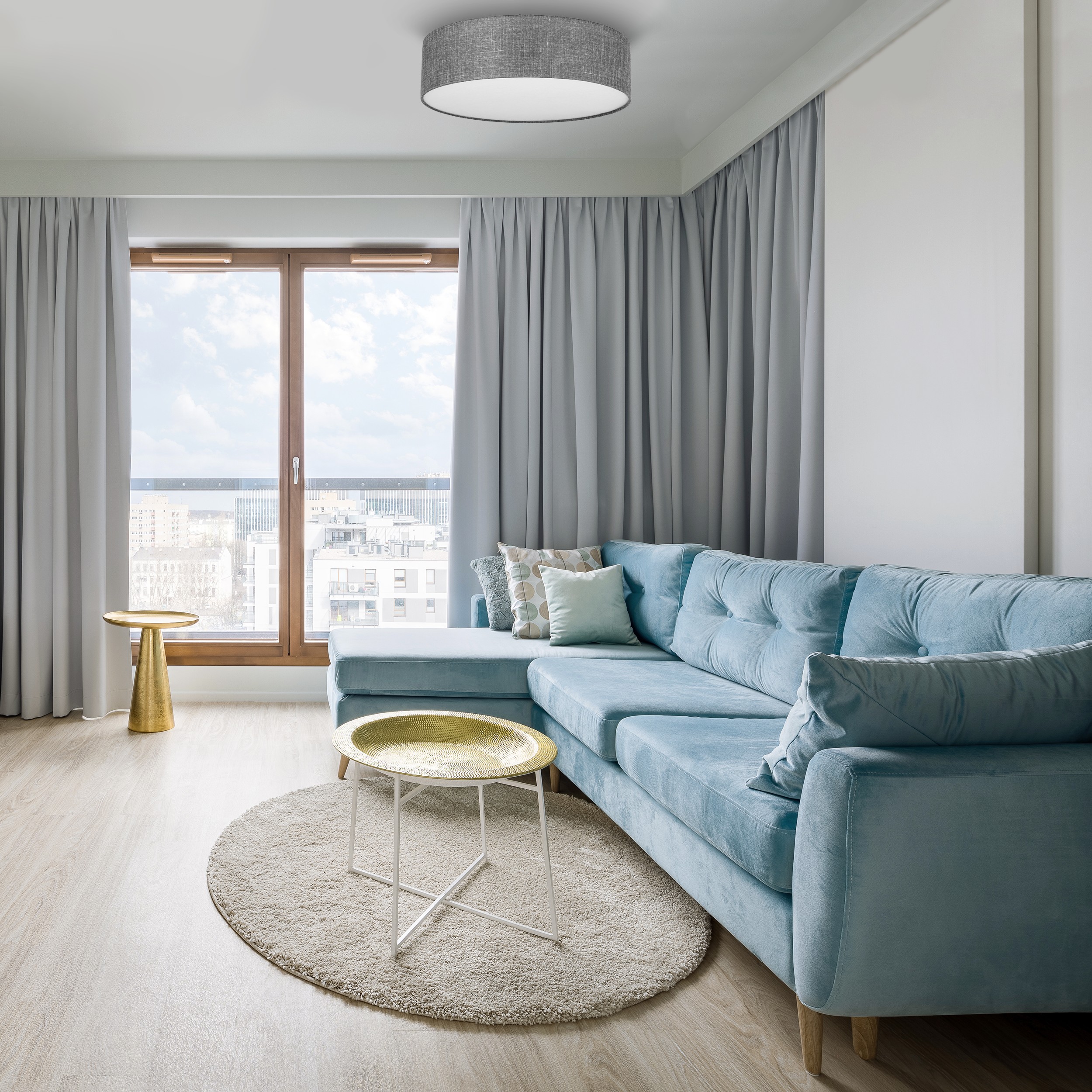 TK Lighting Earth plafon 4x15W szary/biały 4661