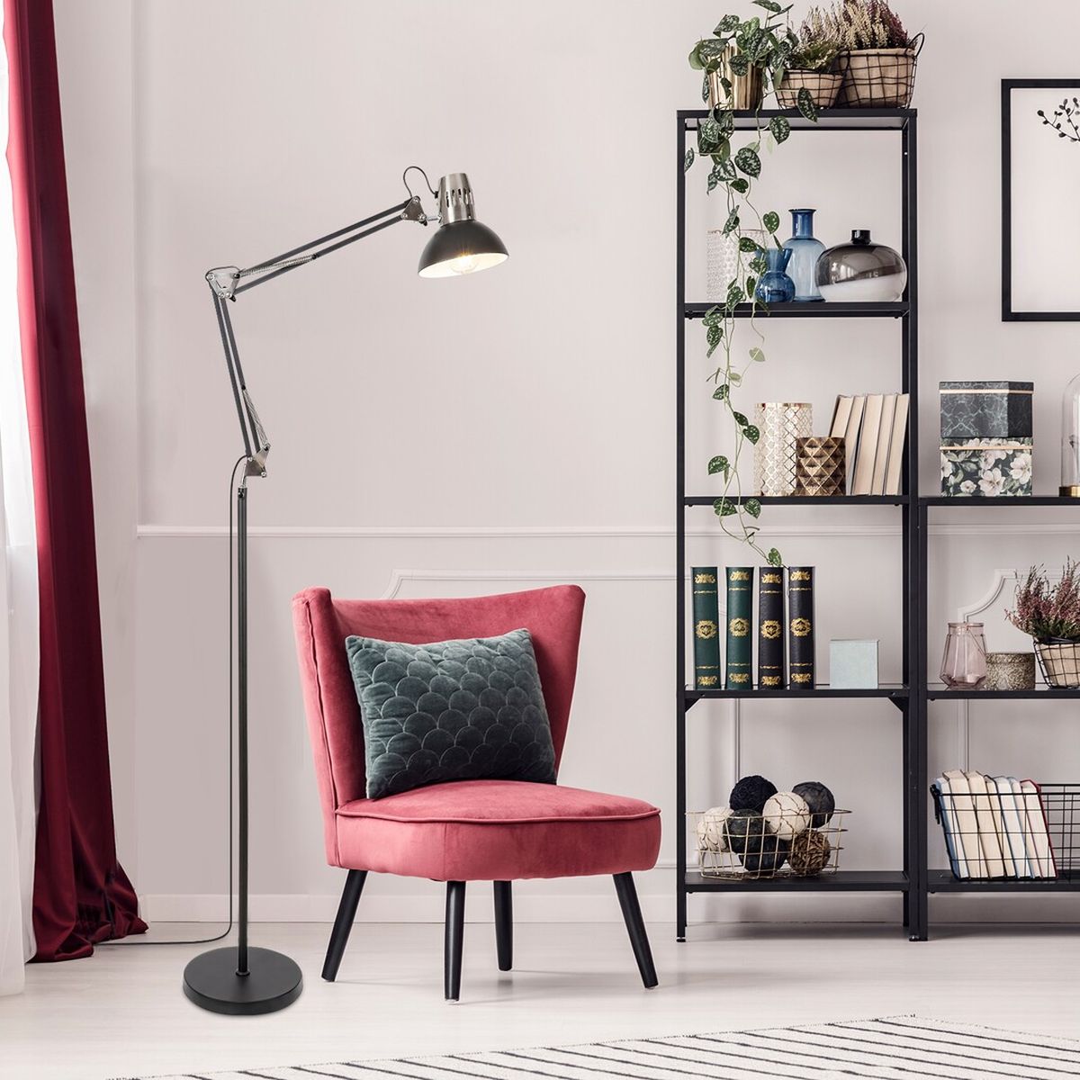 Rabalux Aristeo lampa stojąca 1x40W czarny mat 2196