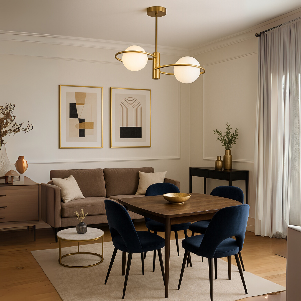 Light Prestige Dorado lampa wisząca 2x10 W złota LP-002/2C ring