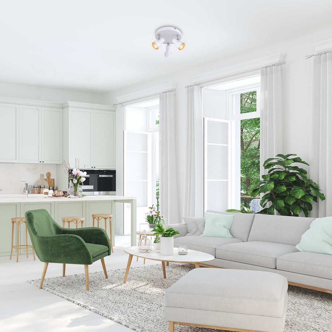 Rabalux Konrad lampa podsufitowa 3x50 W biała mat 5356