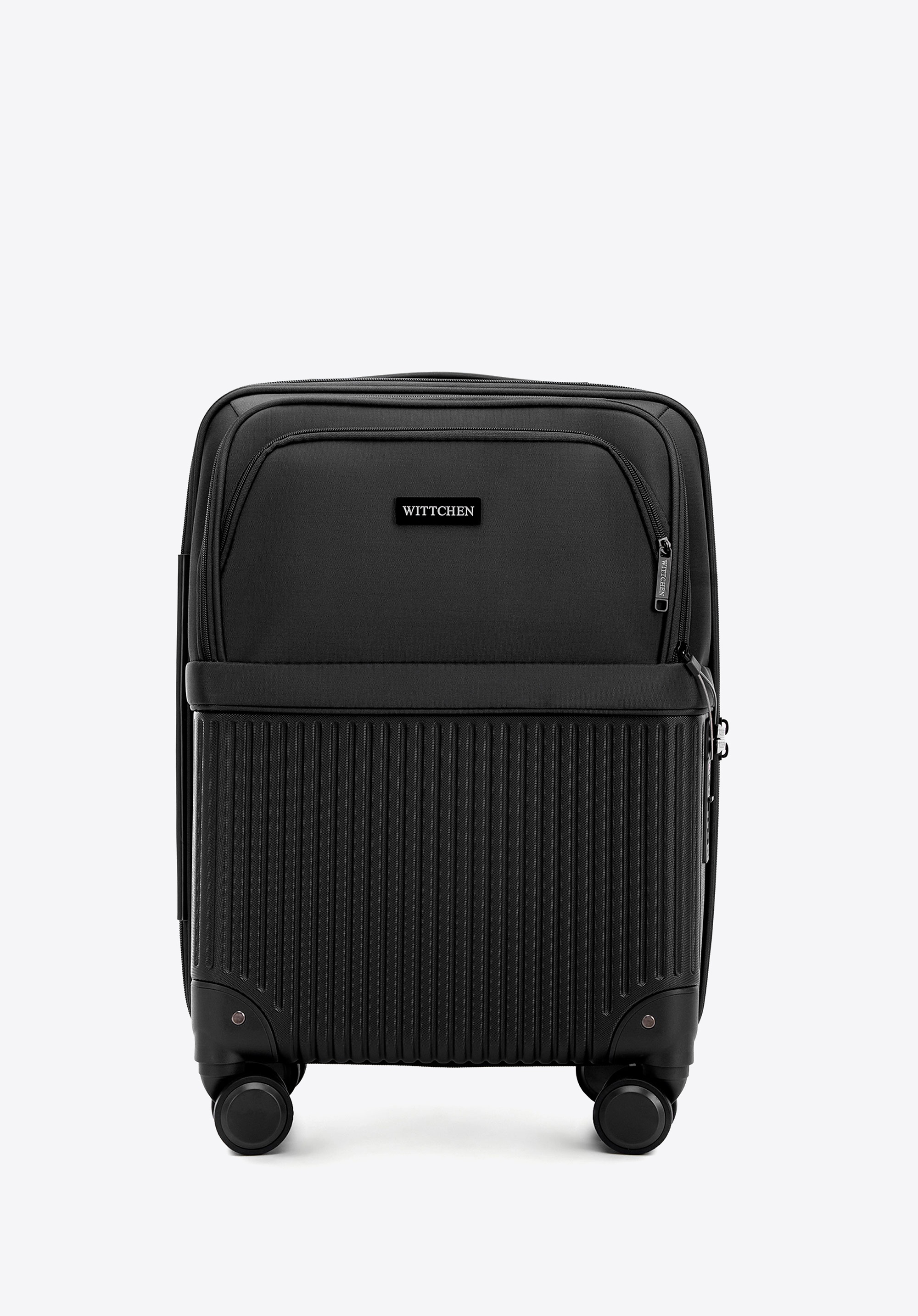 Dodatkowy rabat 25% - Walizka kabinowa z ABS-u i nylonu czarna