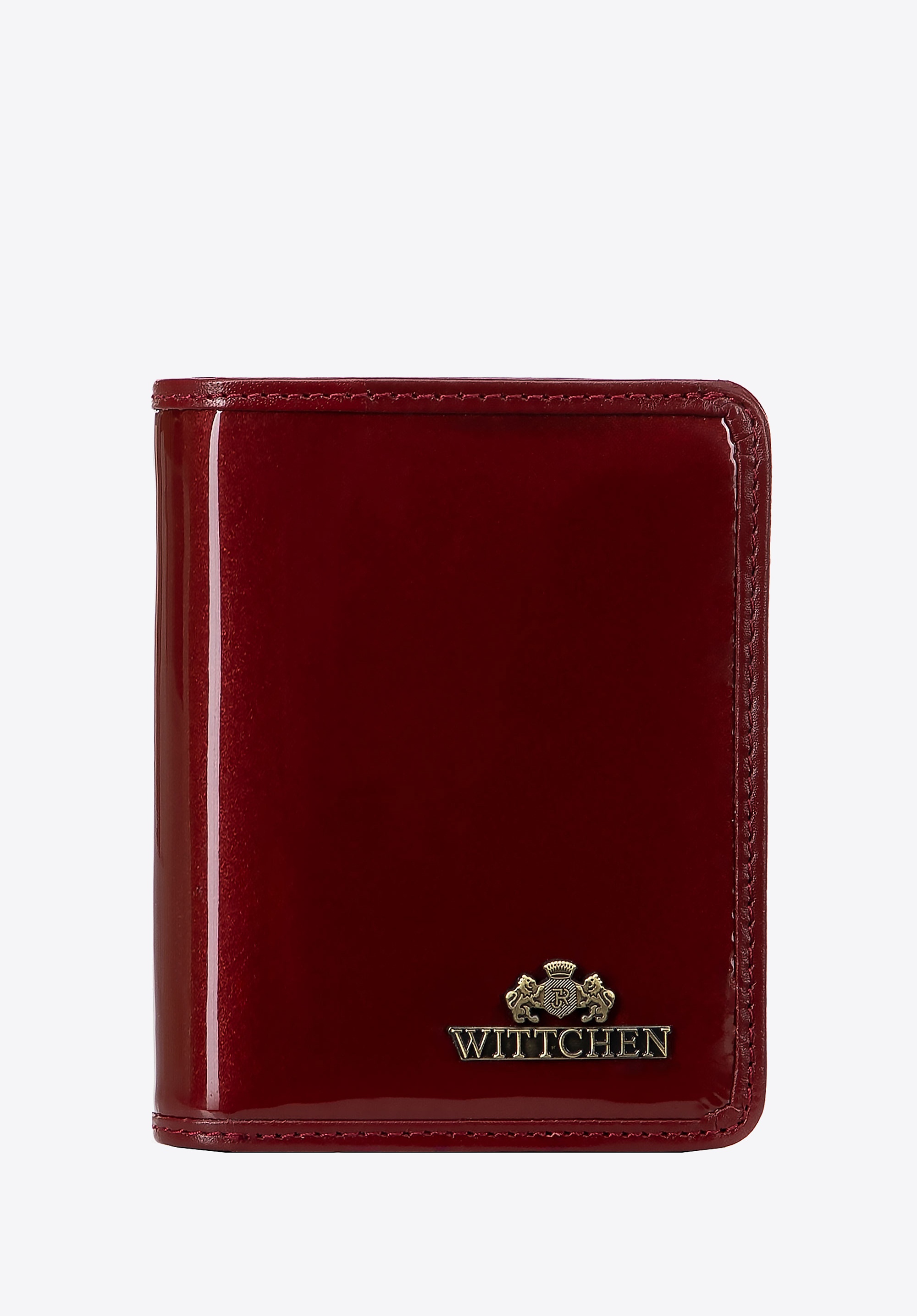 Dodatkowy rabat 25% - Damski portfel ze skóry lakierowanej pionowy czerwony