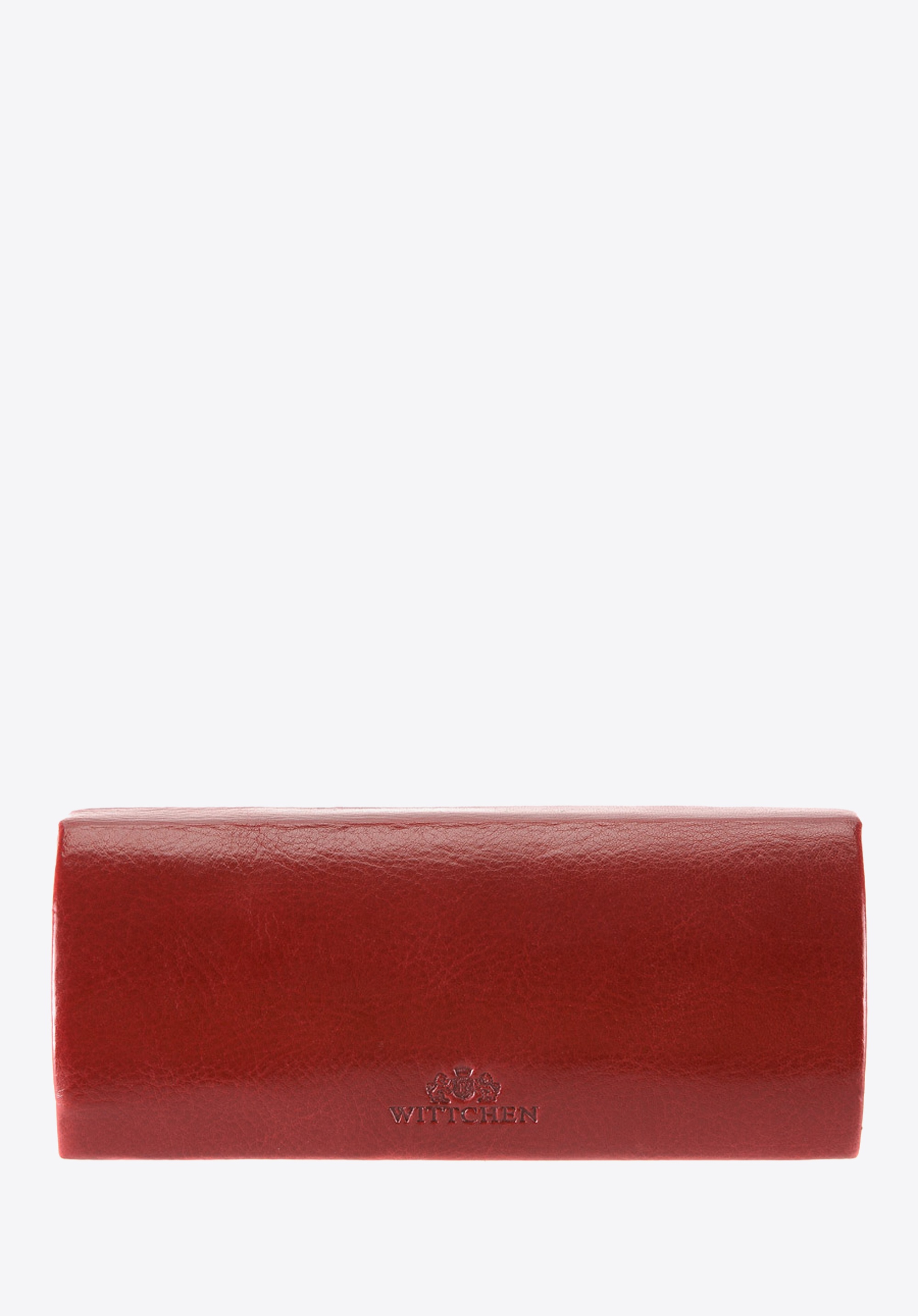 Dodatkowy rabat 25% - Etui na okulary ze skóry proste czerwone