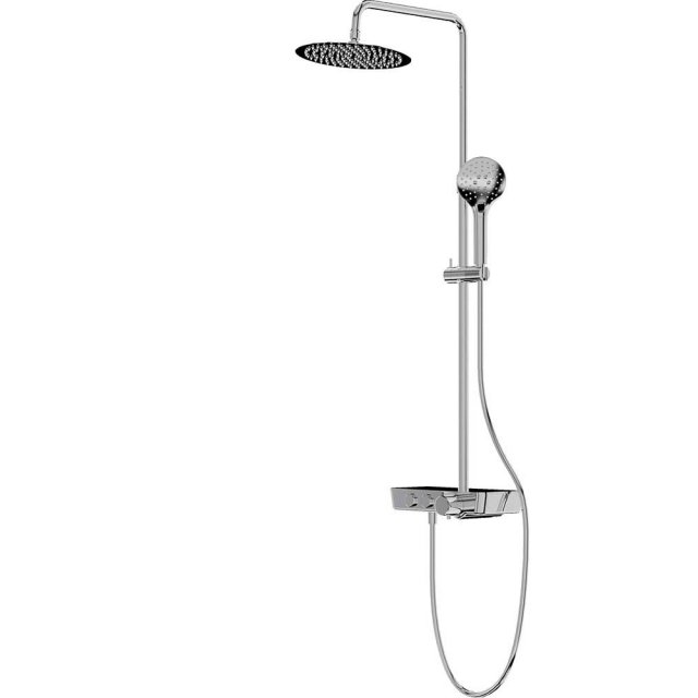 LAVITA Zestaw prysznicowy CETUS termostatyczny z deszczownicą chrom i