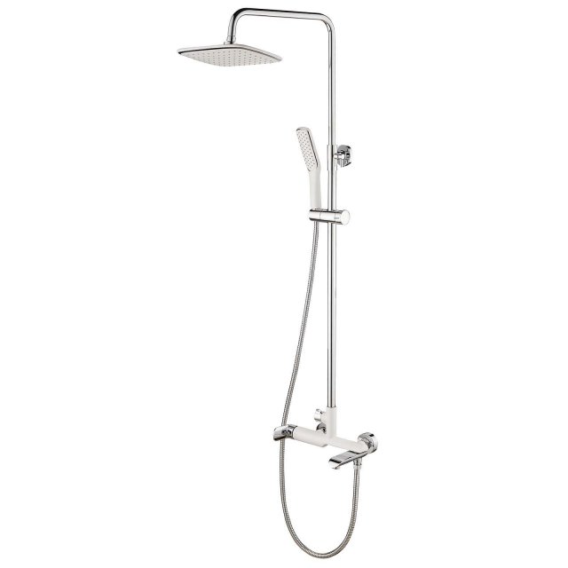 LAVEO Kolumna prysznicowa ALEA z baterią biała PAE_60KB