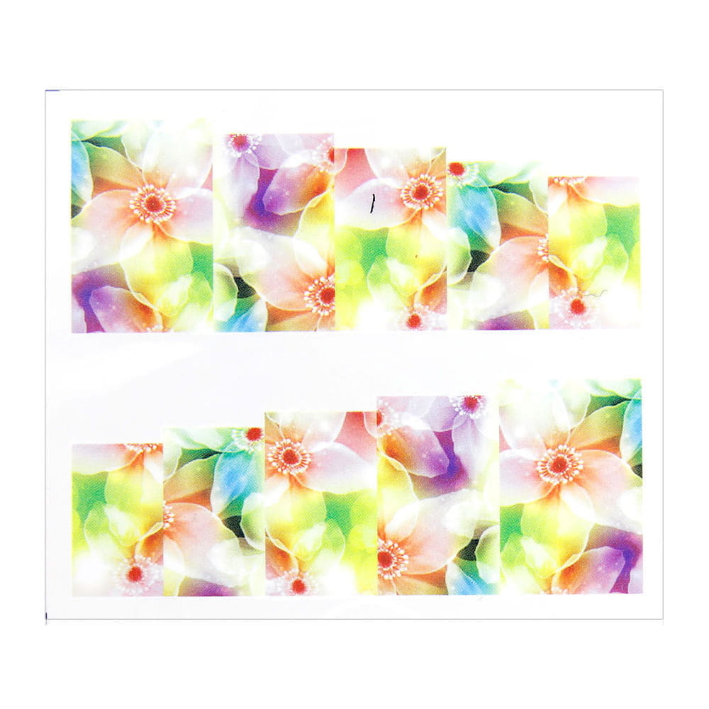 Naklejki wodne do paznokci arkusz 6,5 x 5,5 cm na 10 palców a Nr 167