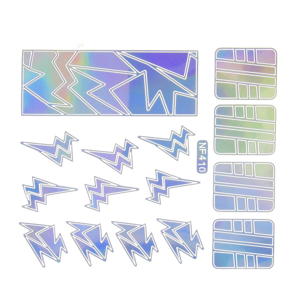 Naklejki do paznokci szablon do malowania wzorów holo Nr nf410