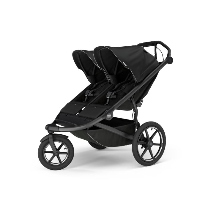Thule Urban Glide 3 Double - wózek biegowy dla dwójki dzieci z magnetyczną klamrą-Black