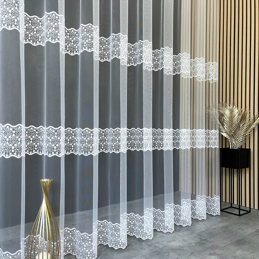 Firana fantazyjna markizeta mgiełka tiul wys. 2,80 m sally - Alena Firany