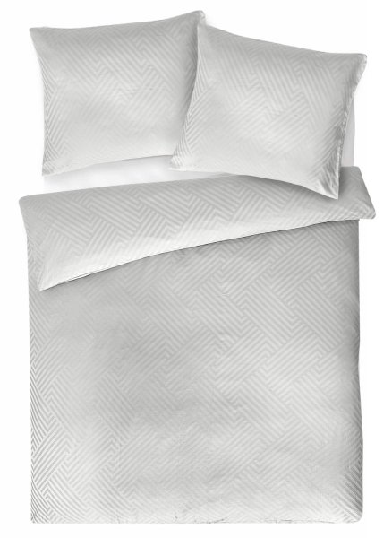 Pościel satyna ADAMASZEK geometryczny 220x200 wz. 42 jasny szary
