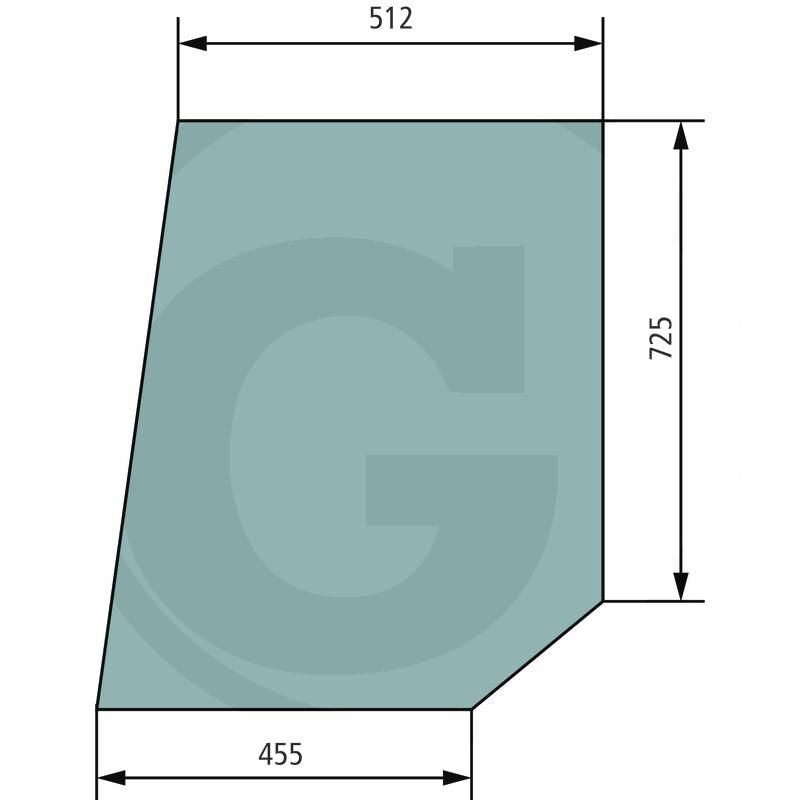 Szyba drzwi górna Fendt Farmer 166810030100