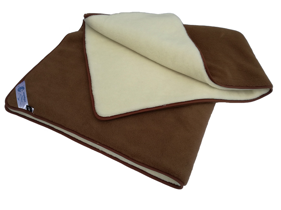 Kołdra wełniana camel ciemny/kaszmir gładki 140x200 (+-5cm)