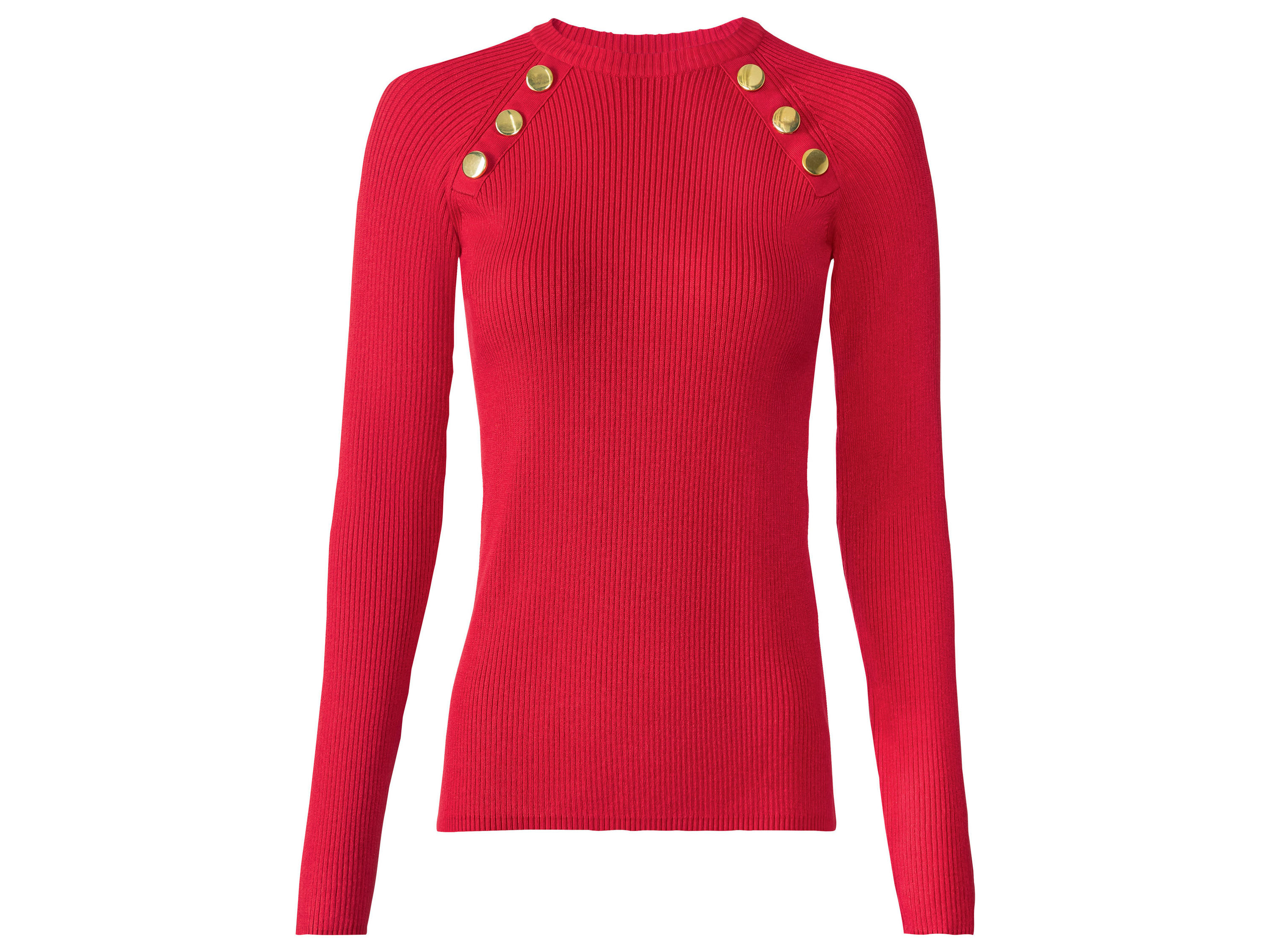 esmara Sweter damski z wiskozą, 1 sztuka Czerwony, L 44/46