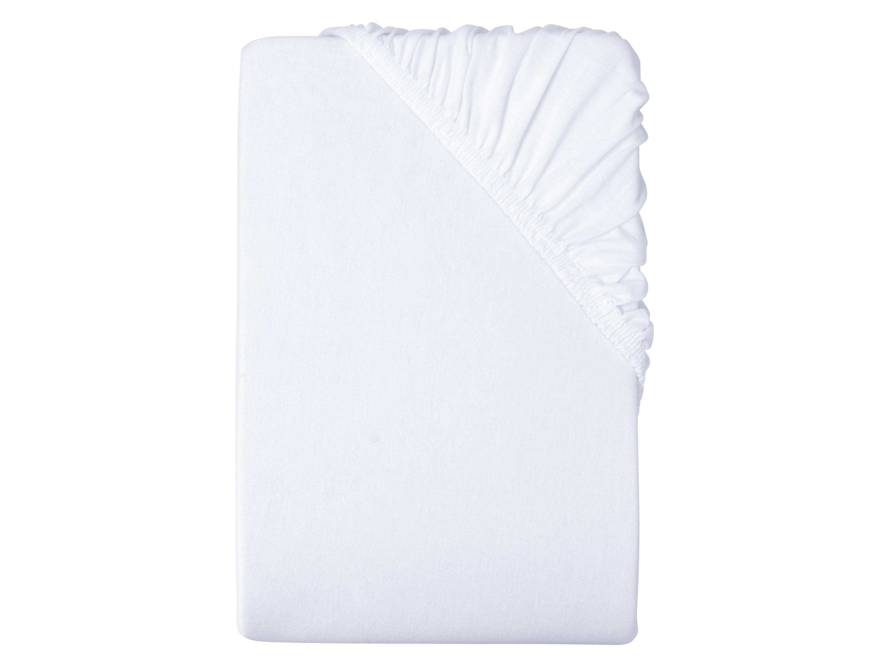 Livarno home Prześcieradło dżersejowe z bawełny z gumką, 180-200 x 200 cm Biały