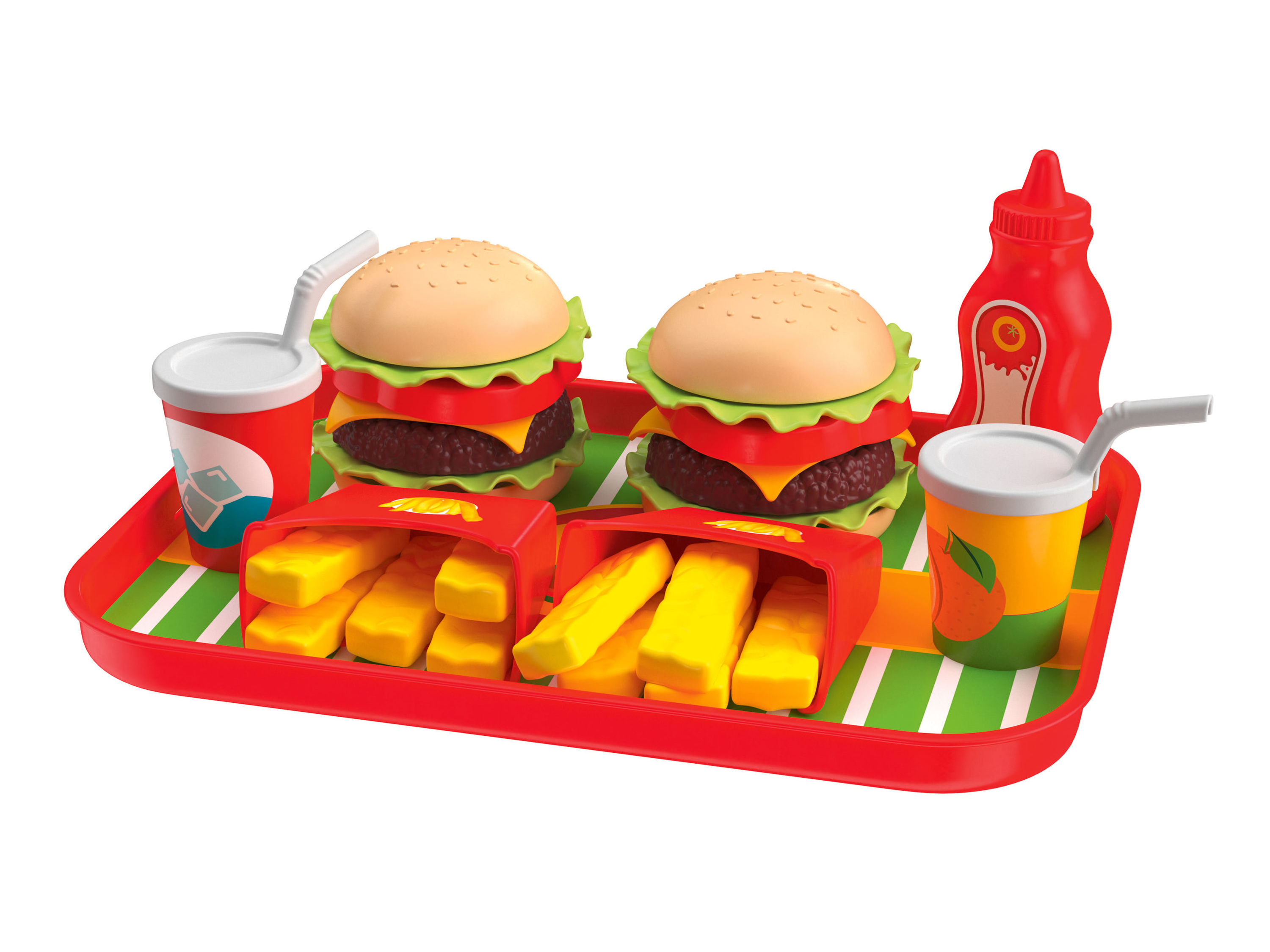 Playtive Zestaw zabawkowych akcesoriów kuchennych, 1 szt. Fast food