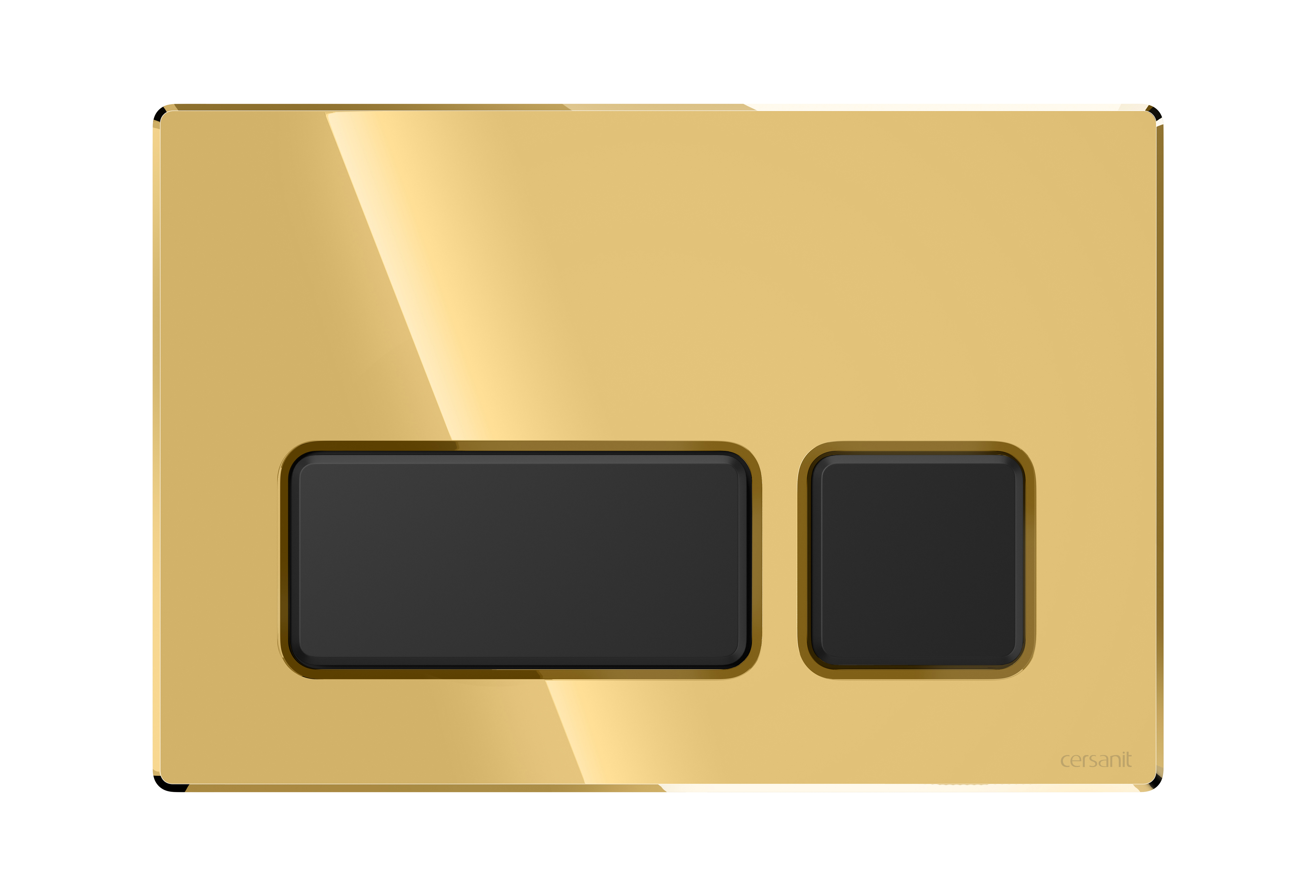 Darmowa Dostawa - Przycisk spłukujący do wc czarny-złoty Cersanit Block K970397