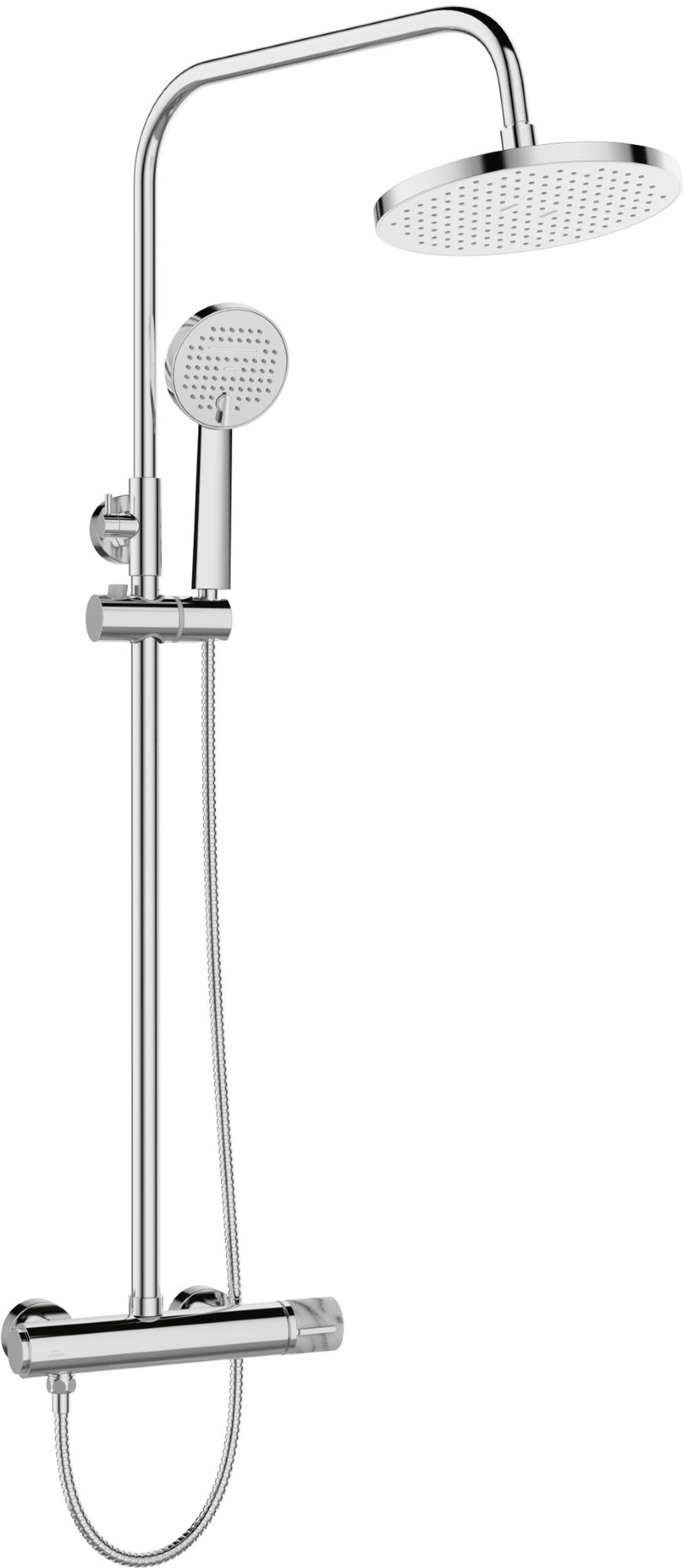 Darmowa Dostawa - Zestaw prysznicowy ścienny z deszczownicą chrom Invena Gabro Plus AU3P001V