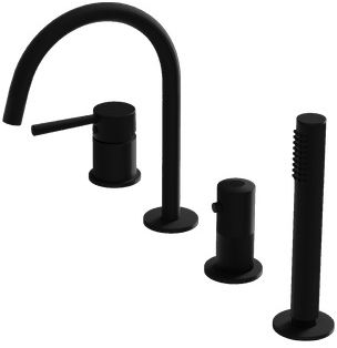 Darmowa Dostawa - Bateria wannowo-prysznicowa nawannowa czarna LaVita Orion 5900378341499