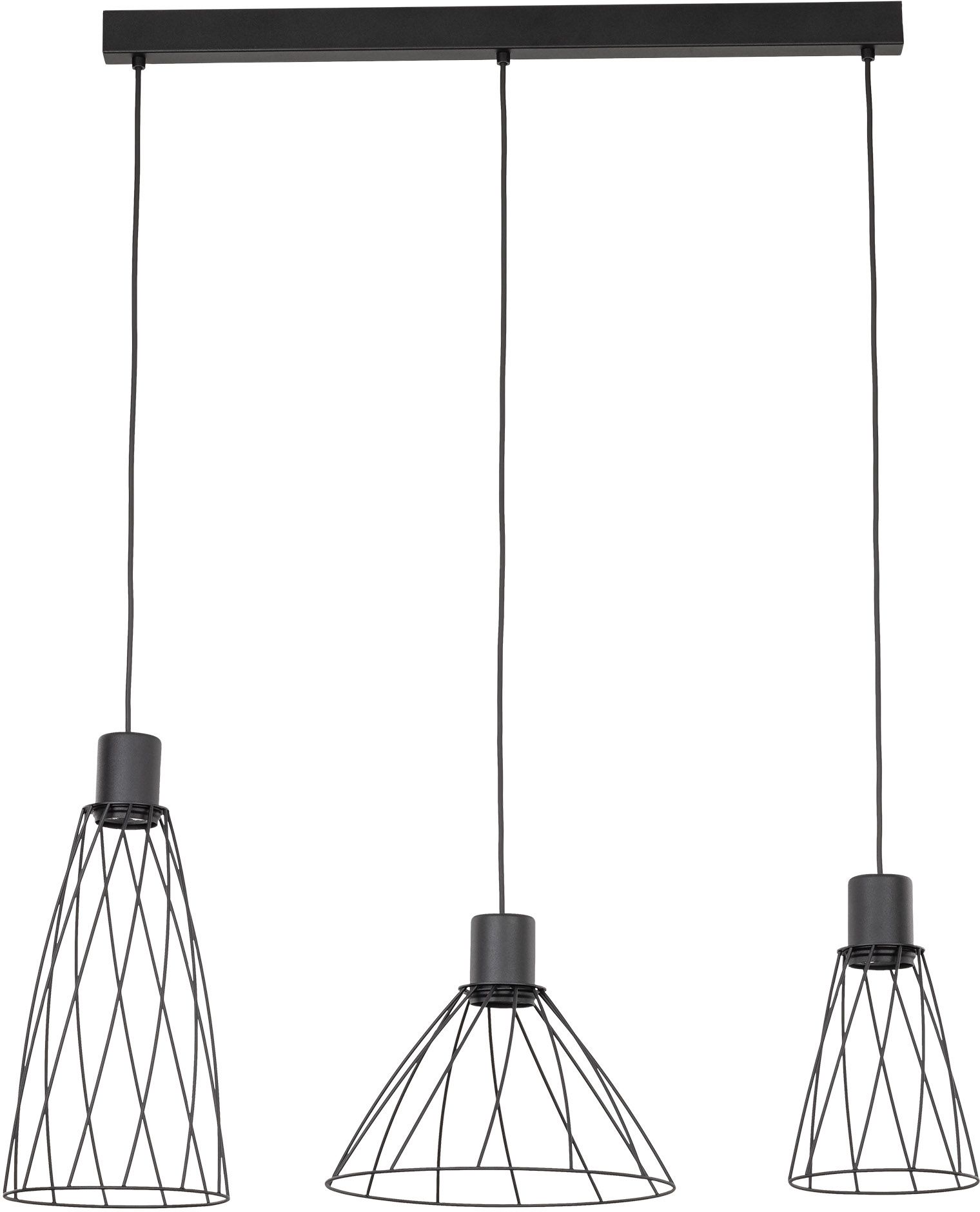 Darmowa Dostawa - Lampa wisząca 3x10 W czarna TK Lighting Modesto 10149