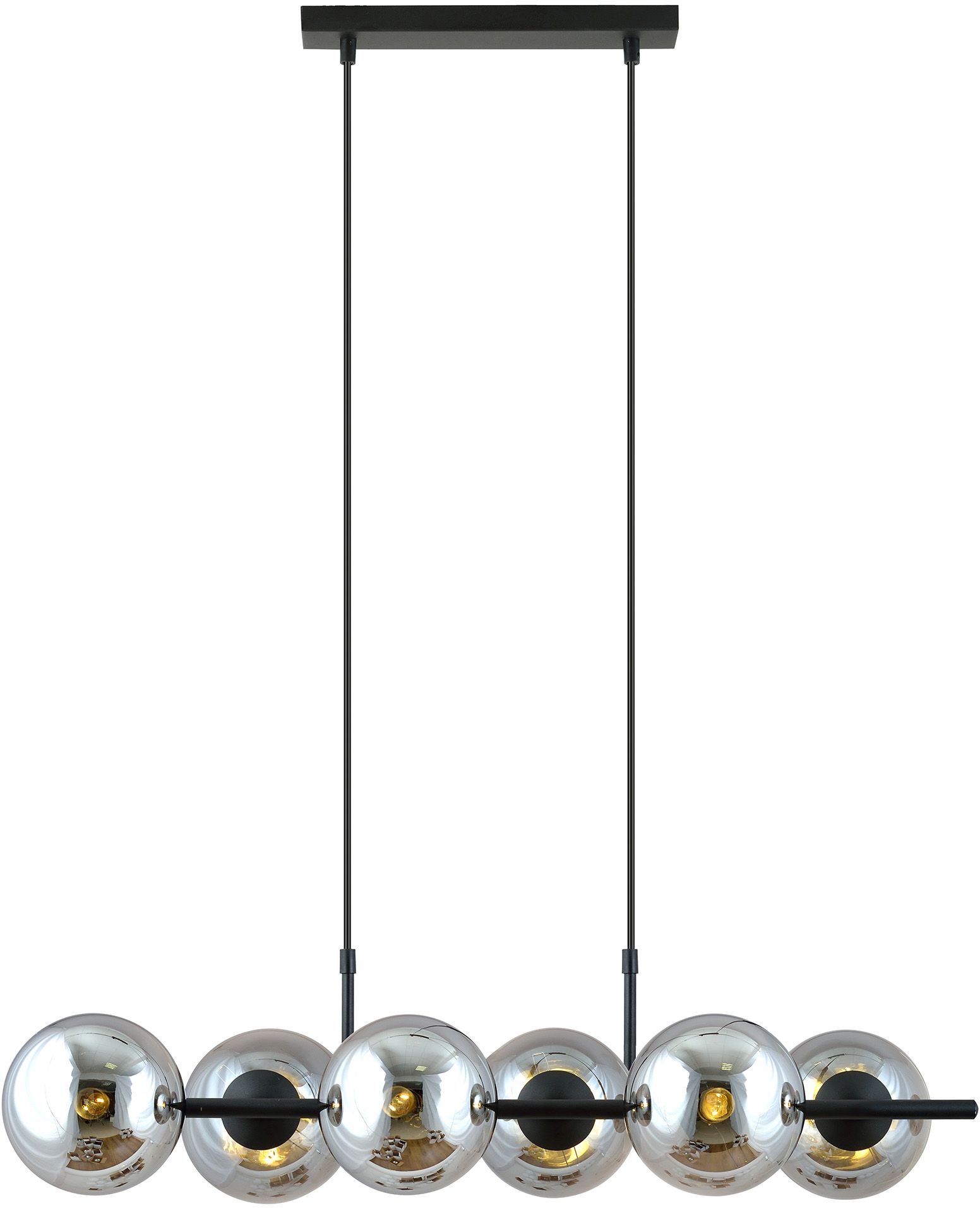 Darmowa Dostawa - Lampa wisząca 6x10 W czarna-grafitowa Emibig Rory 12076