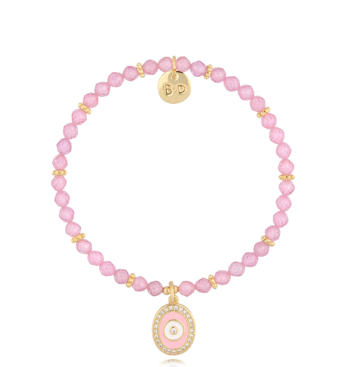 Bransoletka różowa z cyrkoniami Ultrabrillant BTW1751