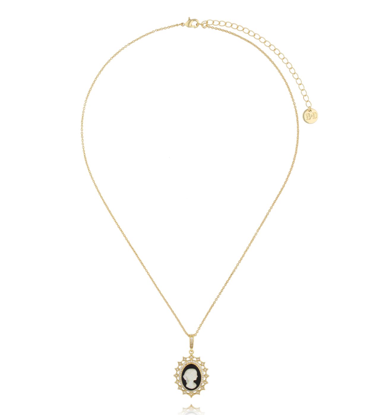 Naszyjnik z zawieszką w formie kamee - By Dziubeka