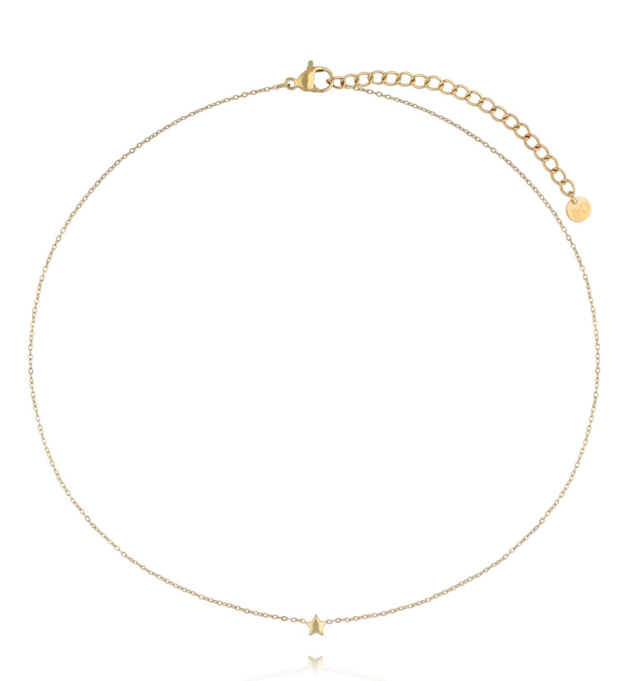 Naszyjnik z gwiazdką złoty NSY0765 - By Dziubeka