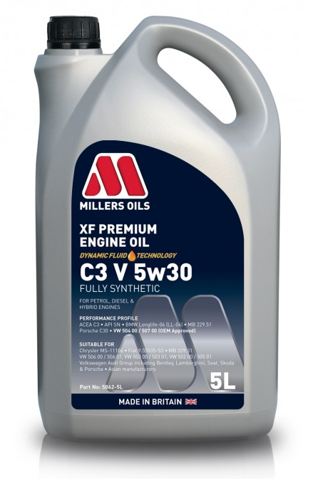MILLERS OILS XF PREMIUM C3 VW 5W30 5L - Petrostar