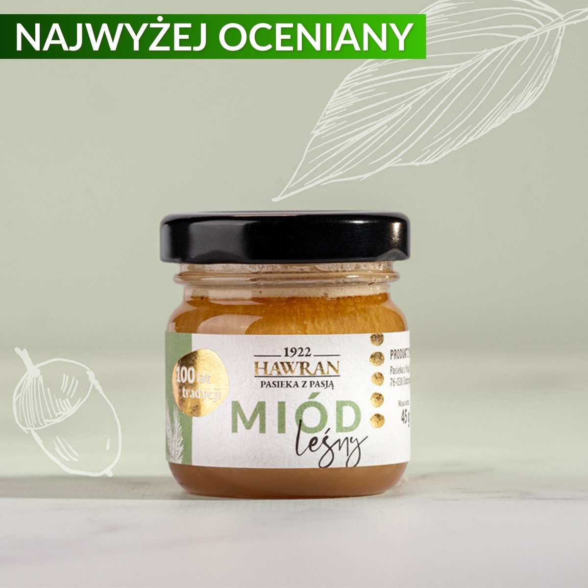 Miód leśny 45g - Pasieka z Pasją Hawran