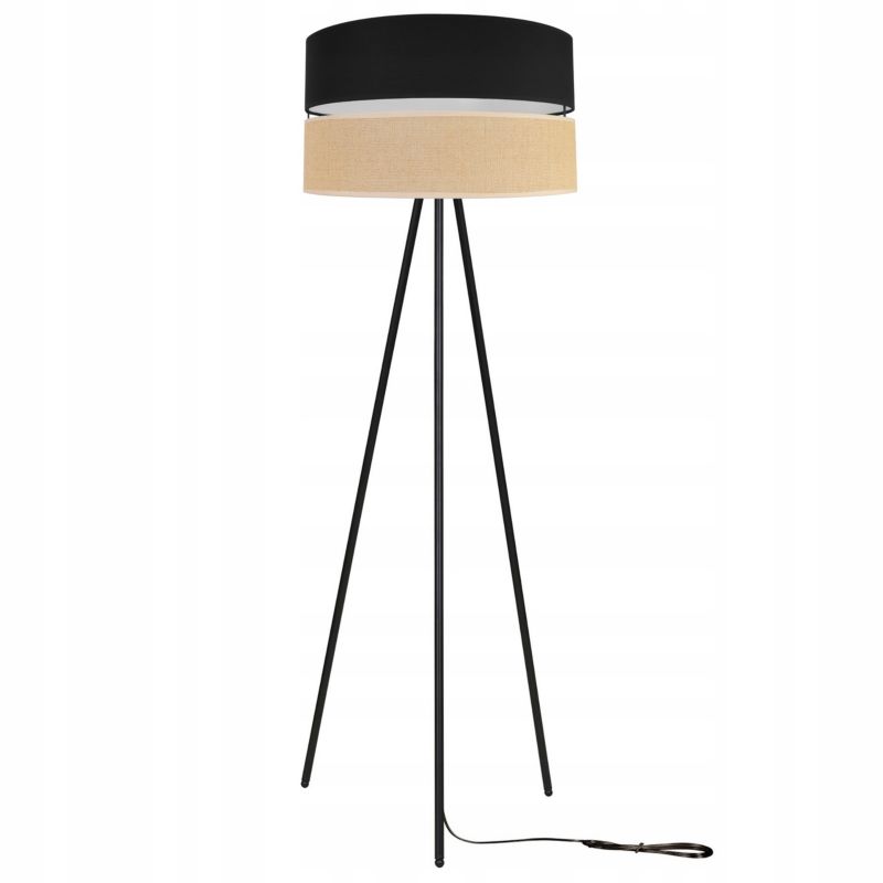 Lampa podłogowa stojąca trójnóg Light Home LH Juta 1x E27 60W 45cm metal czarny 1szt.