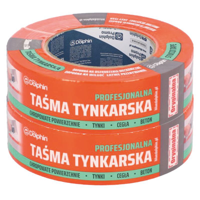 Wielopak Taśm Tynkarskich, Blue Dolphin , 38mm x 50m, 2 sztuki.
