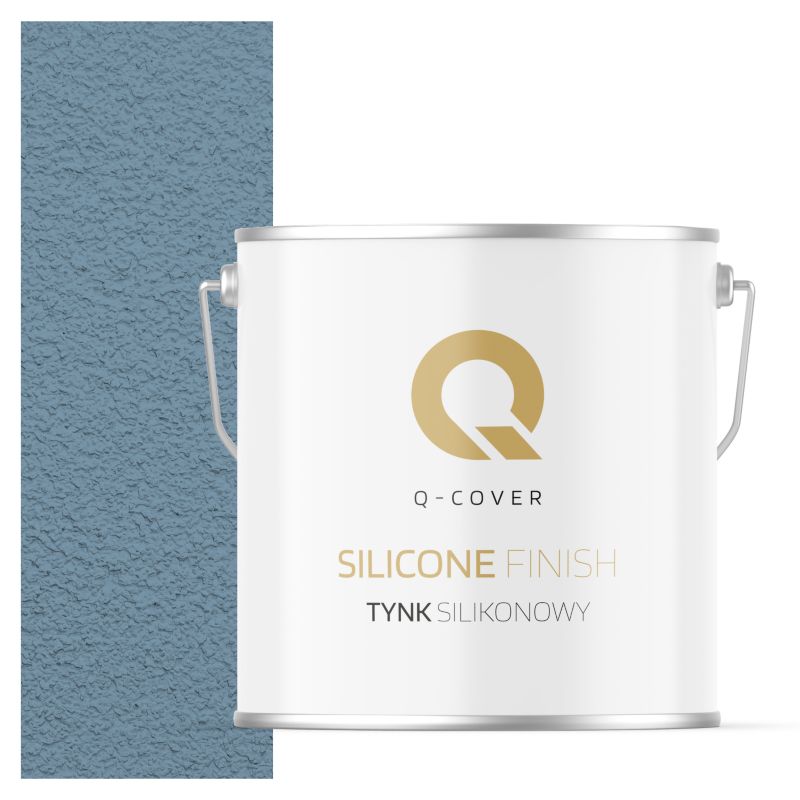 Tynk Silikonowy Elewacyjny Baranek 1.5mm Q-Cover Niebieski F126 7KG