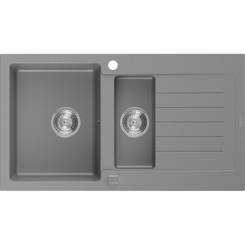 Zlewozmywak wpuszczany Mexen Milo 1 komora czarny 435x410 mm - 6505441000-77-B 1 szt.