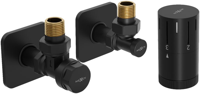 Zestaw termostatyczny kątowy Mexen G05 czarny W901-958-909-70 1 szt.