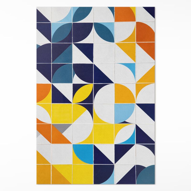 Dywan Wewnętrzny Dekoracyjny Wallfluent 100x150 cm Geometryczne kształty 1 szt.